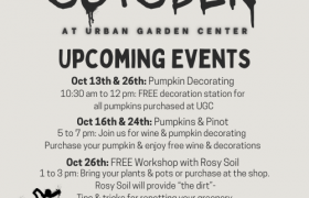 flyer with information about our October events